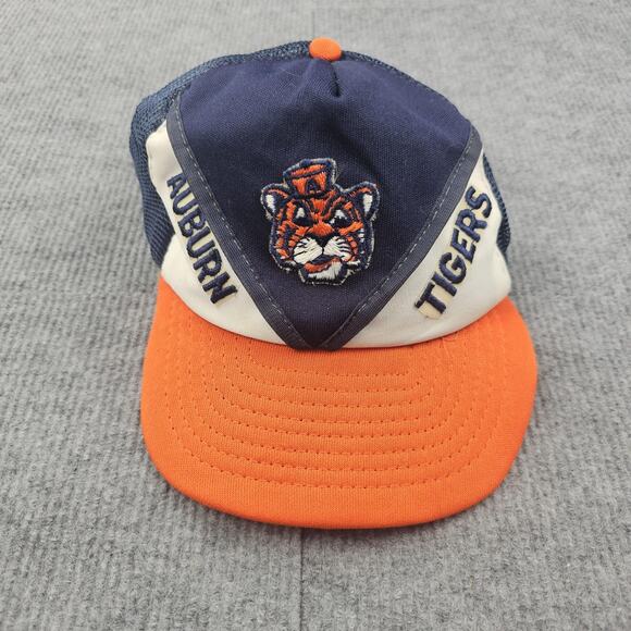 Vintage 1960s Auburn University Tigers Hat Cap Snap Back Original Aubie Logo 50s - Picture 1 of 8